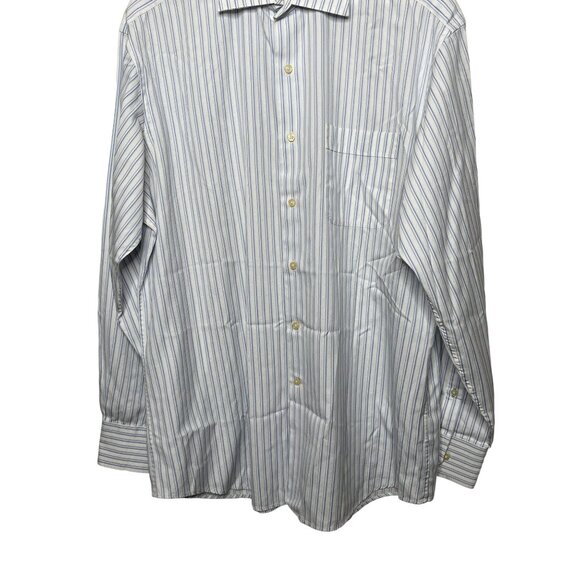 Tommy Bahama Mens Large Long Sleeve Stripe Button Down Shirt Blue White - Picture 4 of 12